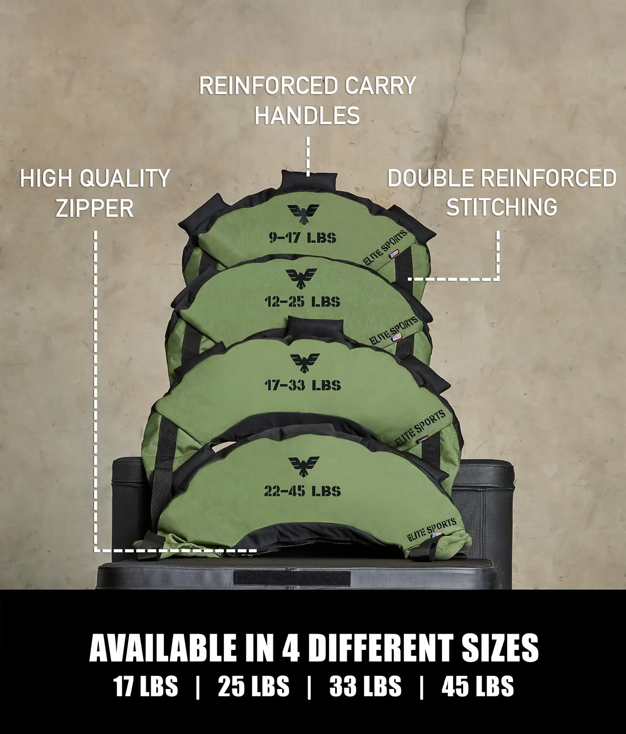 Bulgarian Green Sand Bag 17-33 lbs