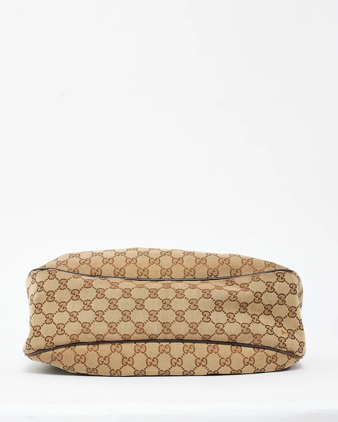 Gucci Brown & Beige GG Monogram Canvas Sukey Shoulder Bag