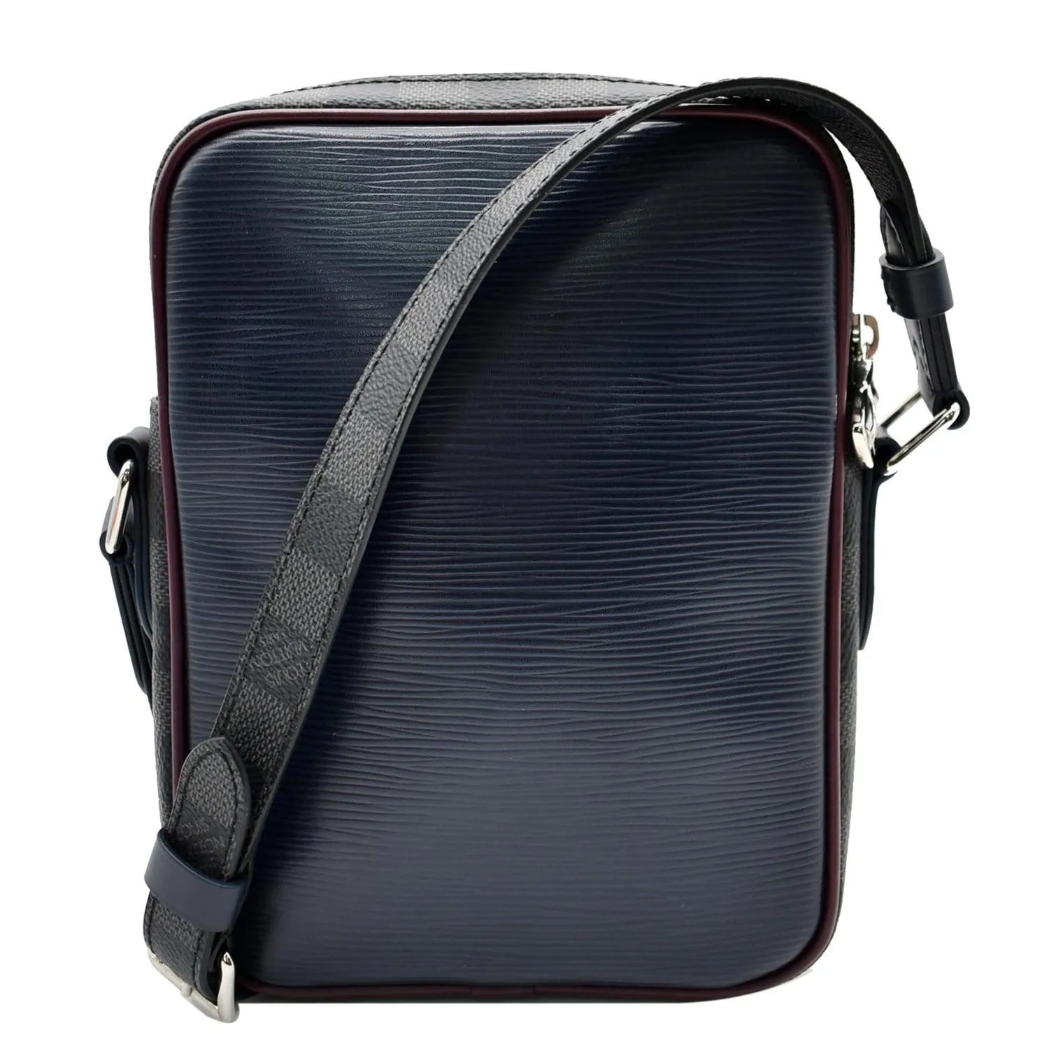 LOUIS VUITTON Danube PM Slim Damier Graphite Epi Pochette Crossbody Bag Blue - Final Sale