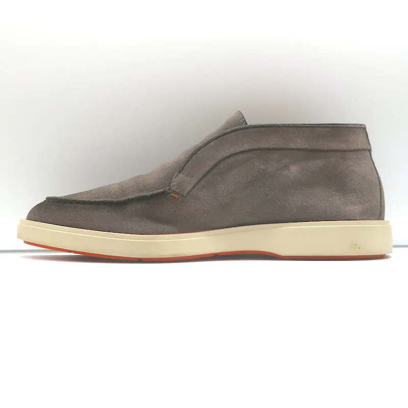 Santoni Slip-On Chukka Boots Taupe Suede Size US 7