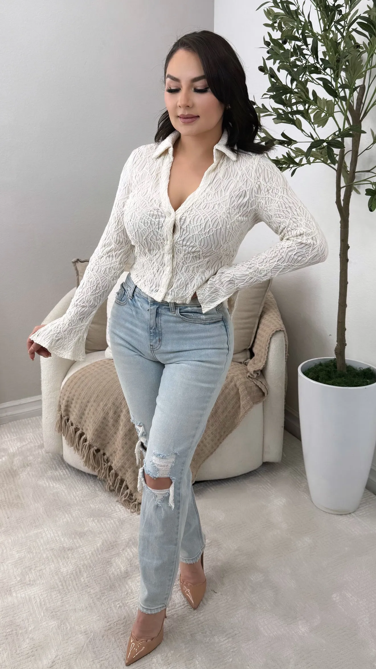 WV18628S-LTD HIGH RISE STRAIGHT  JEANS