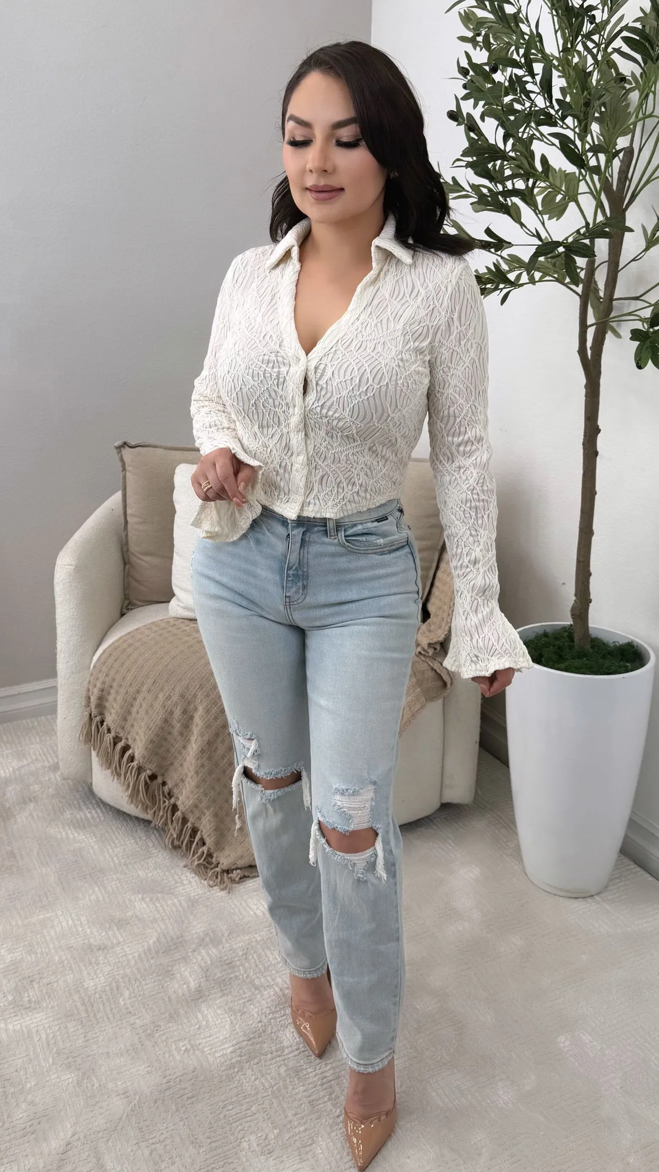 WV18628S-LTD HIGH RISE STRAIGHT  JEANS