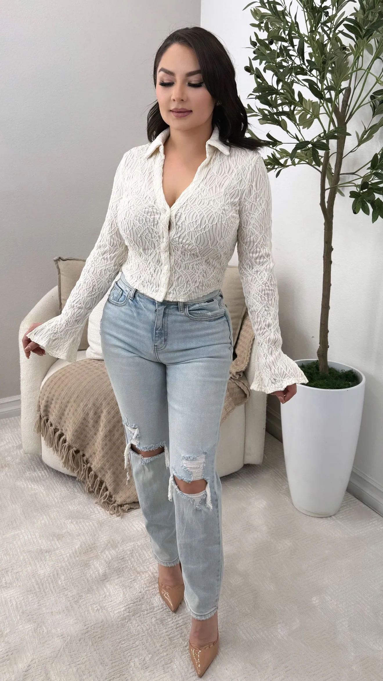 WV18628S-LTD HIGH RISE STRAIGHT  JEANS