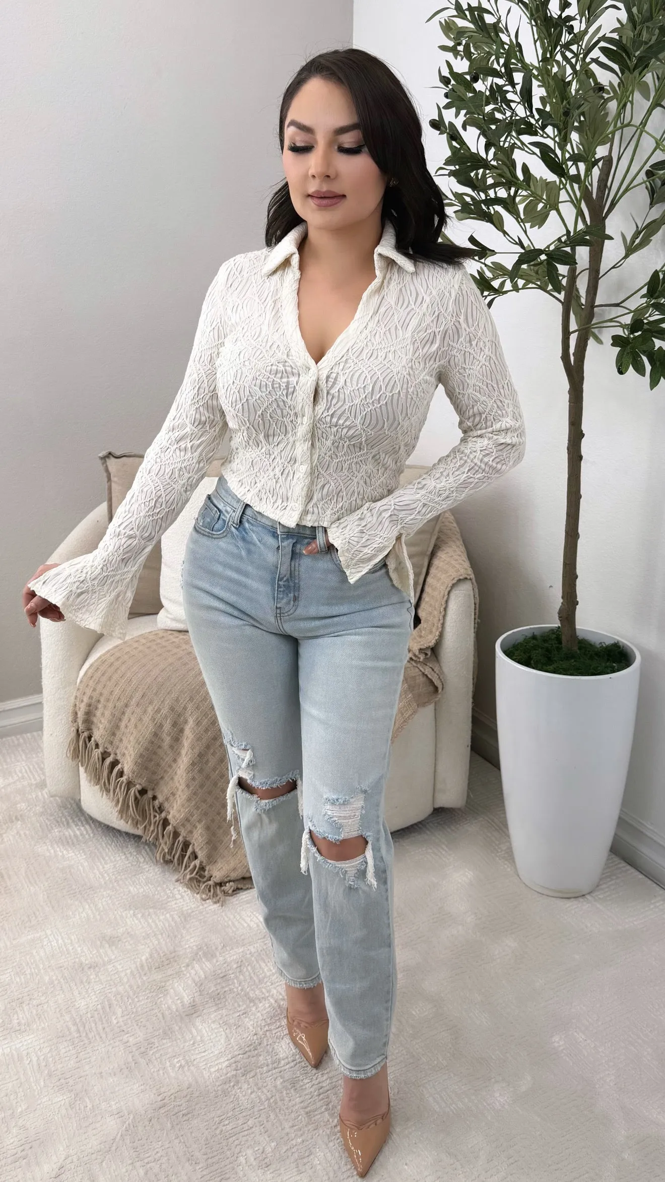 WV18628S-LTD HIGH RISE STRAIGHT  JEANS