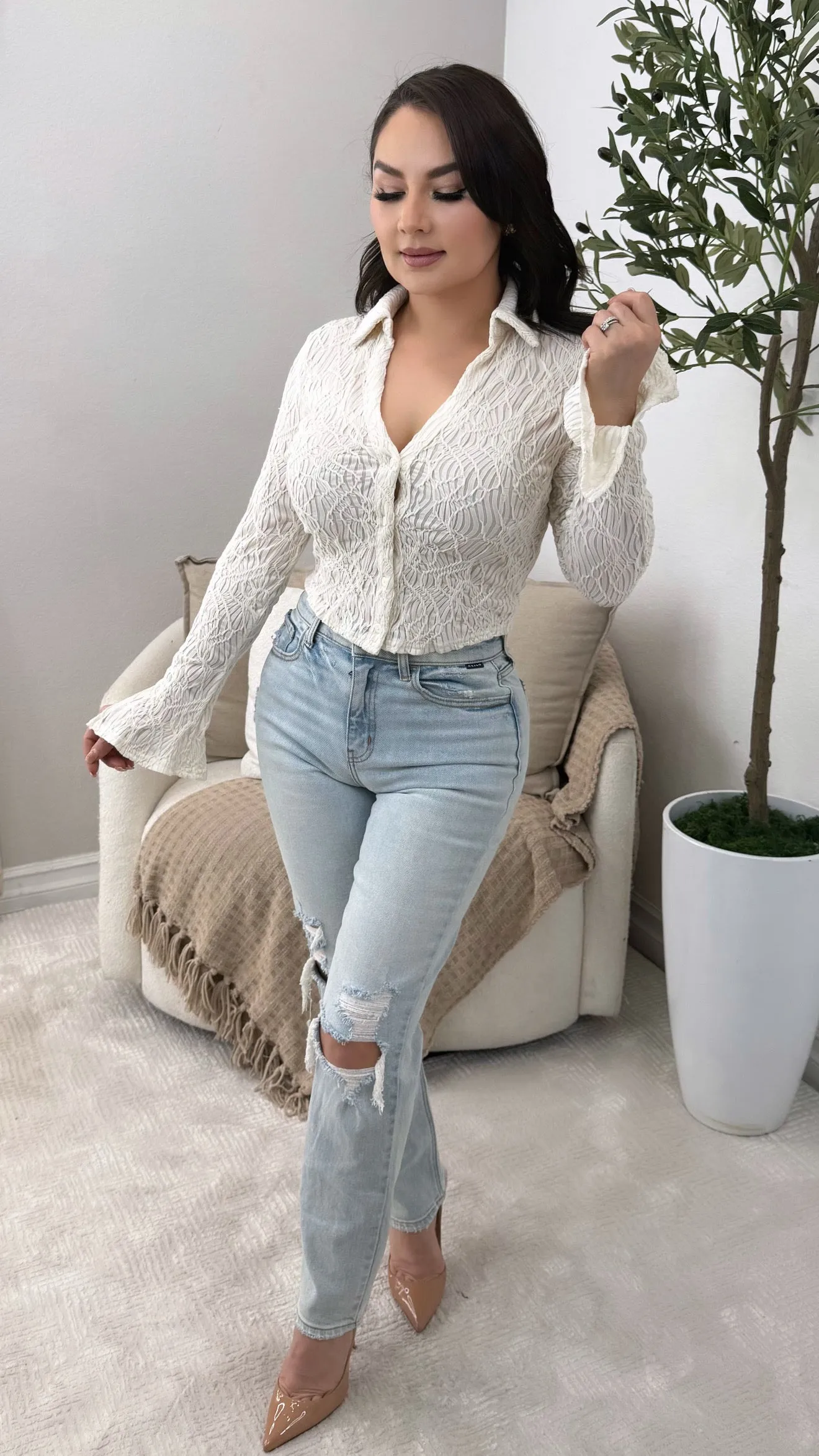 WV18628S-LTD HIGH RISE STRAIGHT  JEANS